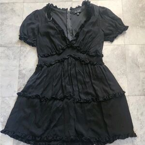 Trixxi Black Ruffled Mini Dress